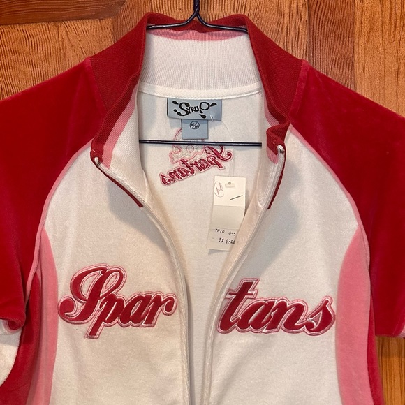 Vintage velour warm-up shirt - Picture 2 of 4